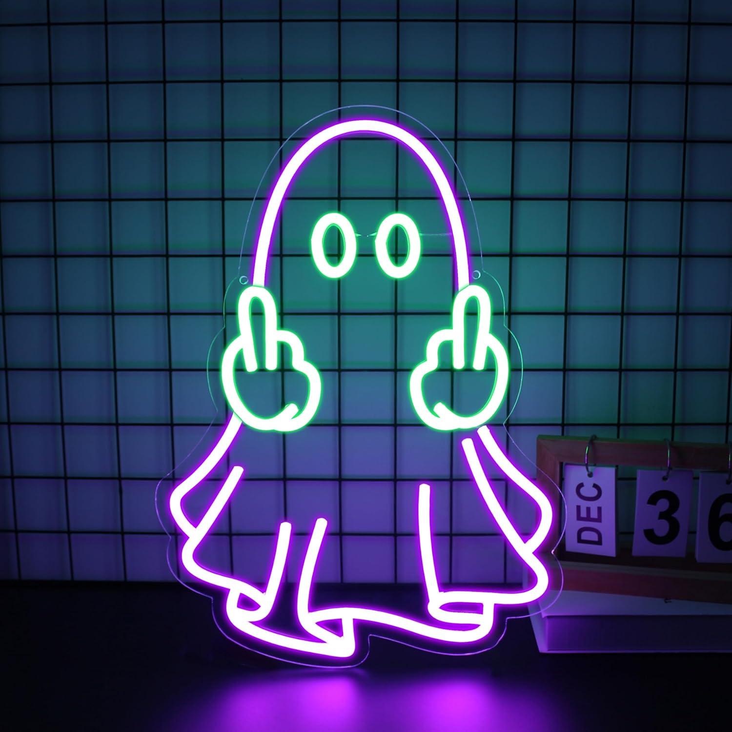 Wall Decor Lighting - 유령 네온사인 USB 전원 LED 디밍