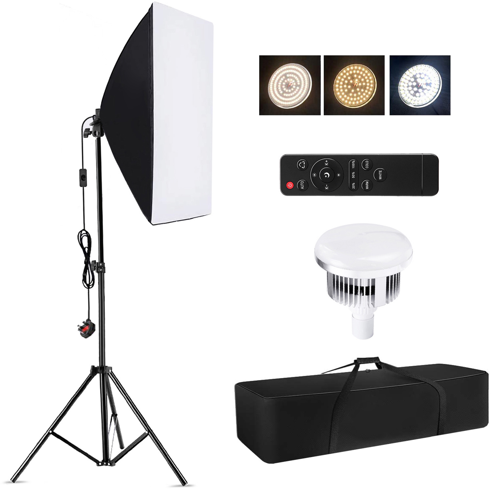 Lighting Gallery - Camnoon Studio 사진 조명 키트 소프트박스