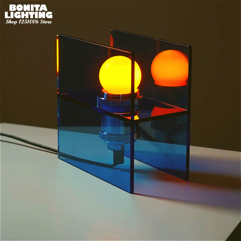 Lighting Decor Sunrise - 기하학적 아크릴 테이블 램프 모던 미니멀리스트