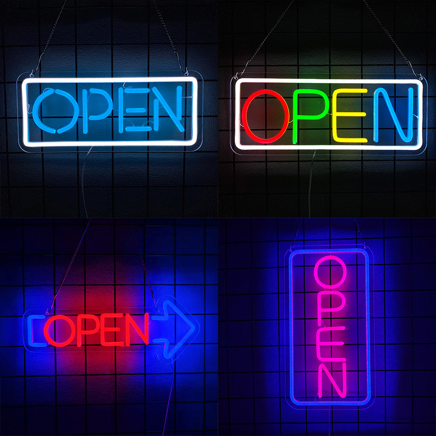 Restaurant Lighting Decoration - 벽 장식용 오픈 시리즈 네온사인, 레스토랑