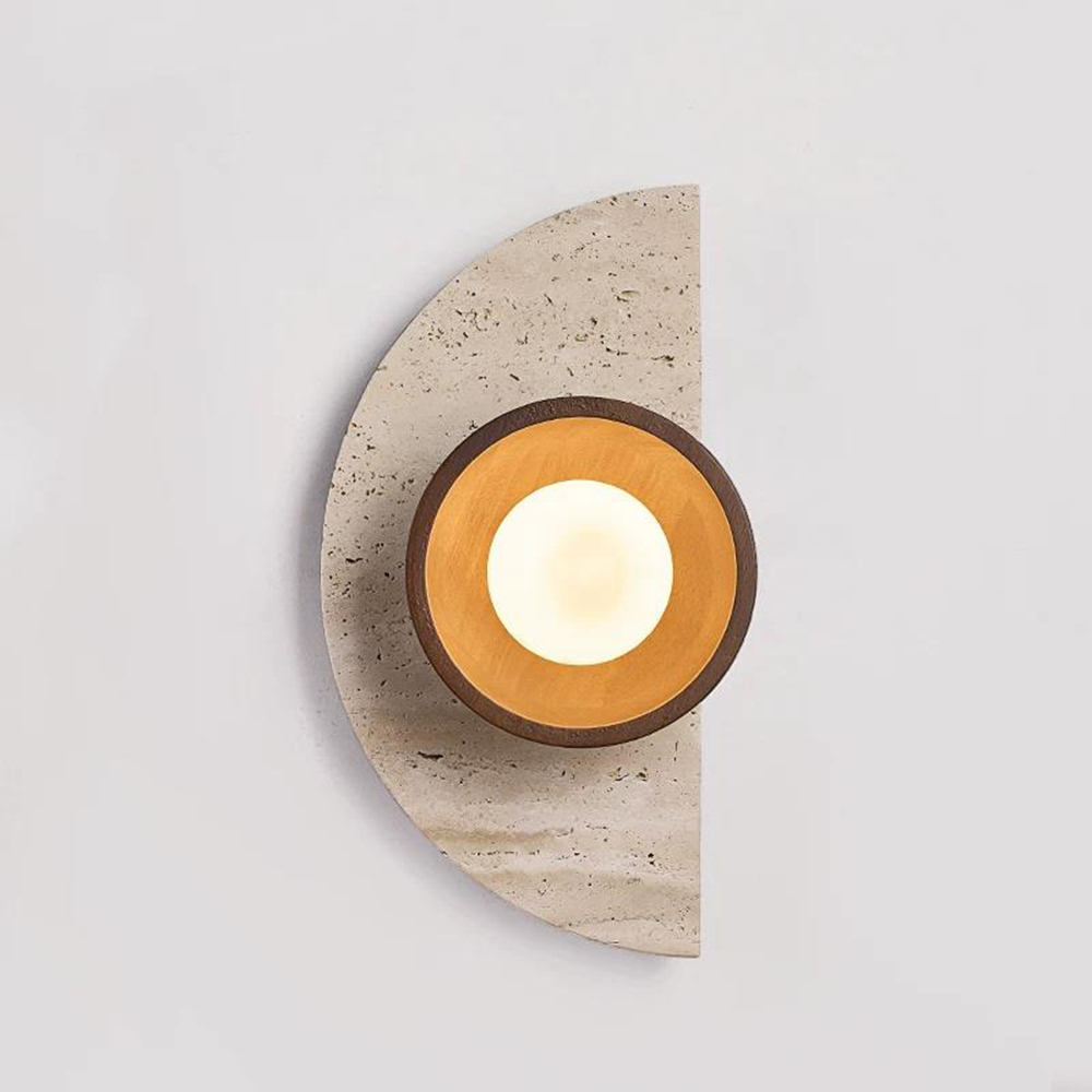 Decor Lighting Cy - 디자이너의 창의적인 반원형 천연석 LED 벽