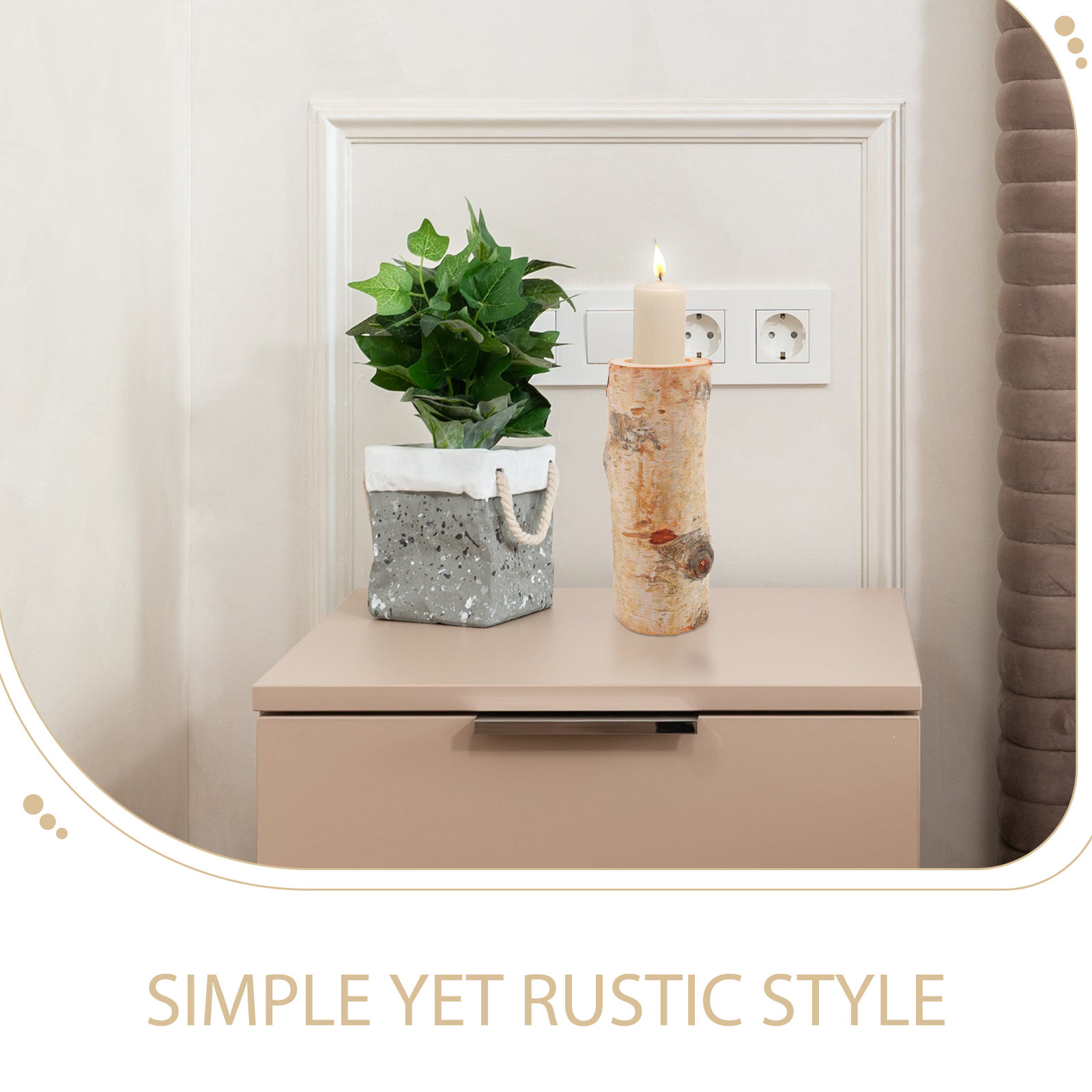 1세트 원목 통나무 홀더 스탠드, 농가 스타일 웨딩 및 - Lighting Decoration Stand 리뷰 및 가격