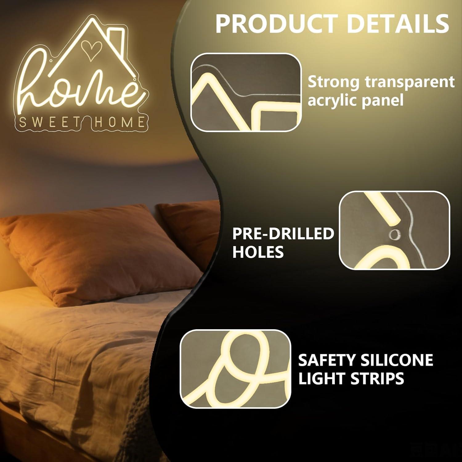 스위트홈 네온사인 USB 디밍 가능 LED 조명 (거실 - Lighting Decor For Bedroom 리뷰 및 가격