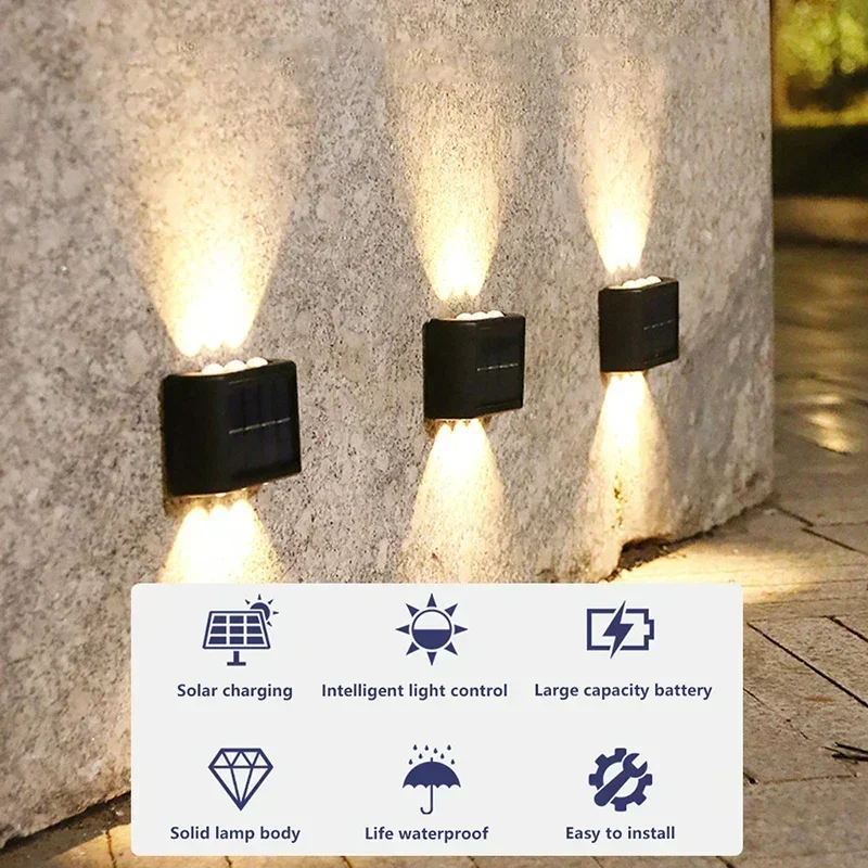 LED 태양광 조명 야외 방수 솔라 벽등 위아래 발광  - Wall Decor Lighting 리뷰 및 가격
