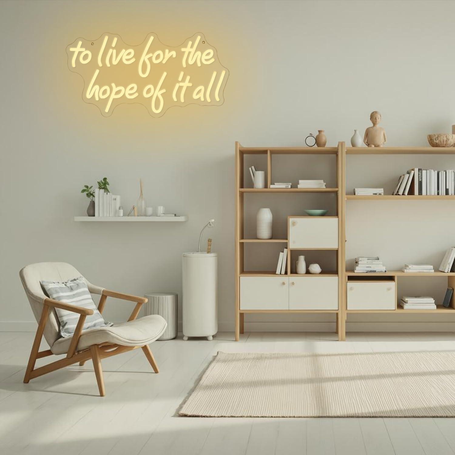 희망을 위한 삶을 살아가기 네온사인 USB 전원 LED - Wall Decor Lighting 리뷰 및 가격