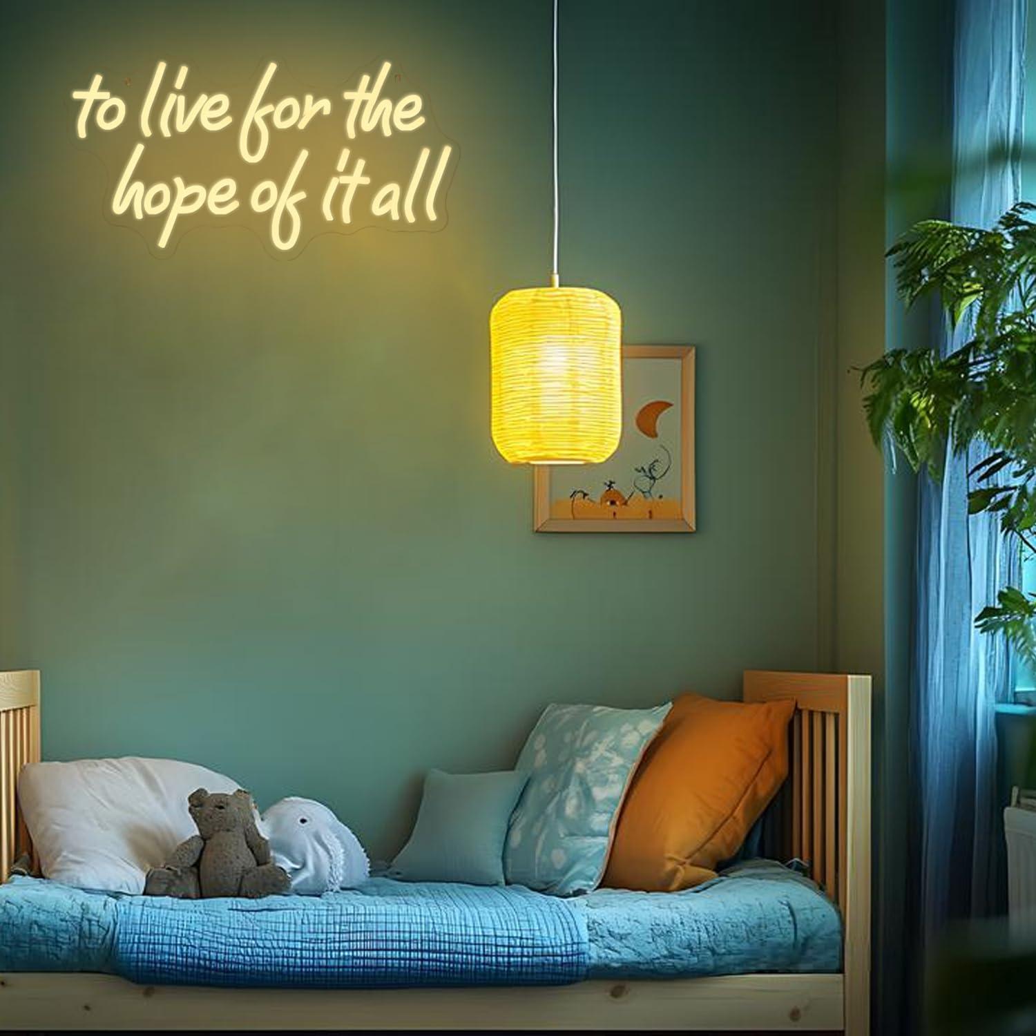 희망을 위한 삶을 살아가기 네온사인 USB 전원 LED - Wall Decor Lighting 리뷰 및 가격