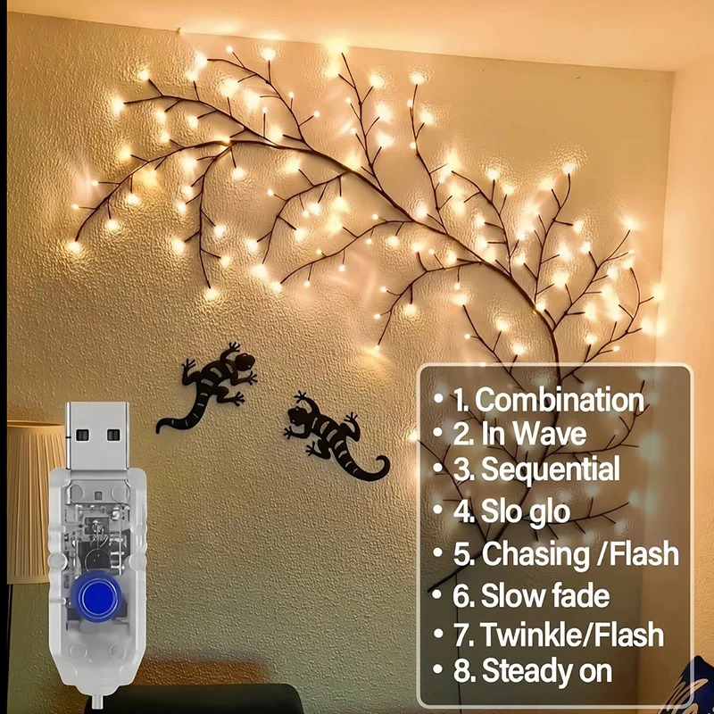 DIY 단풍잎 장미 펜던트 USB 전원 공급 홈 벽 꽃 - Wall Decor Lighting 리뷰 및 가격