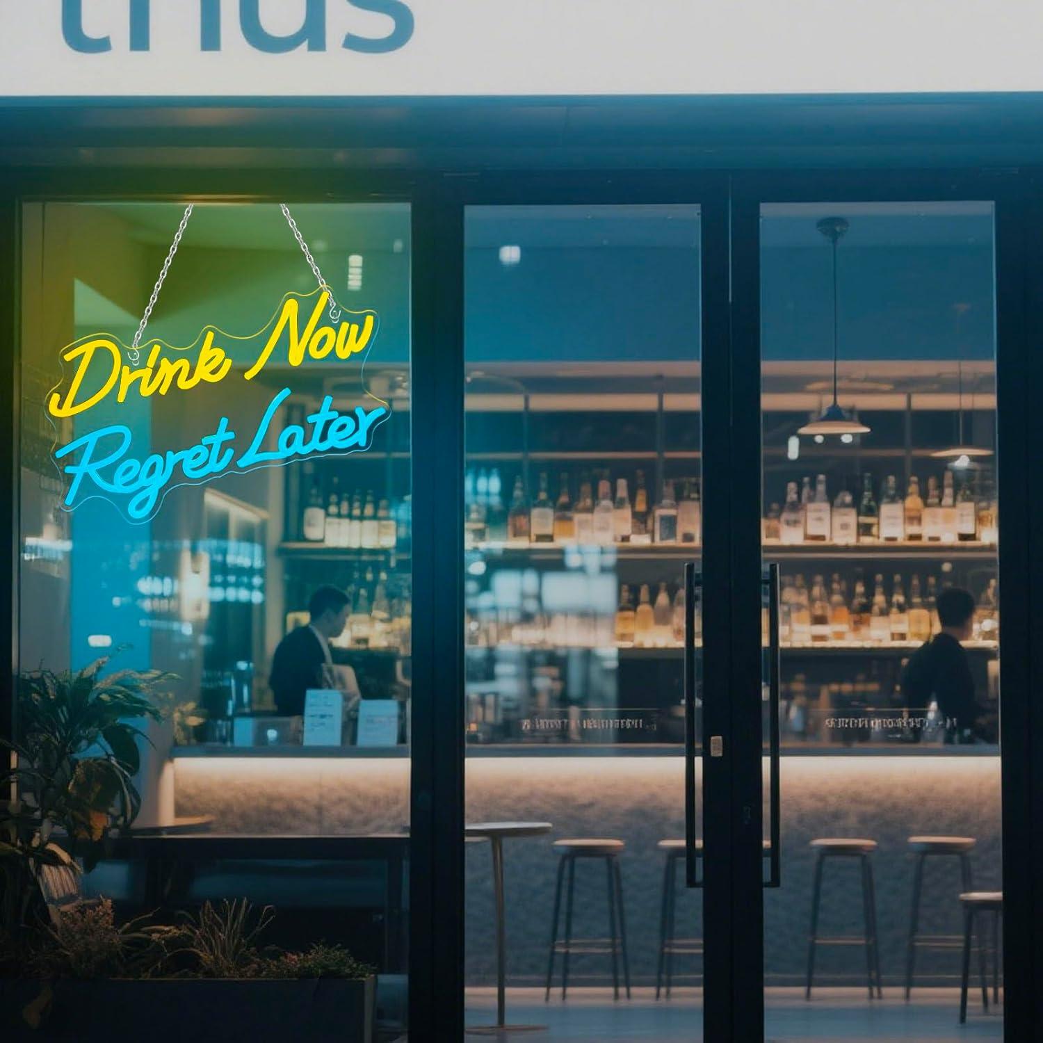 맥주 네온사인 지금 마시세요 나중에는 후회하세요 LED - Restaurant Lighting Decoration 리뷰 및 가격