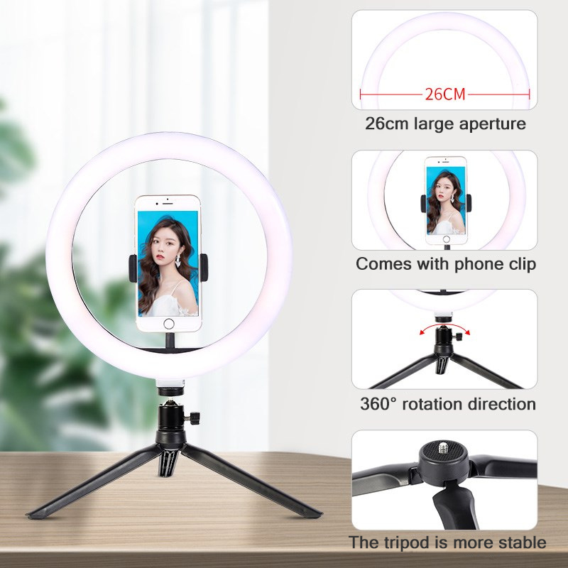 26cm 10 인치 Led 링 Selfie 빛 디 밍이 - Lighting Gallery 리뷰 및 가격