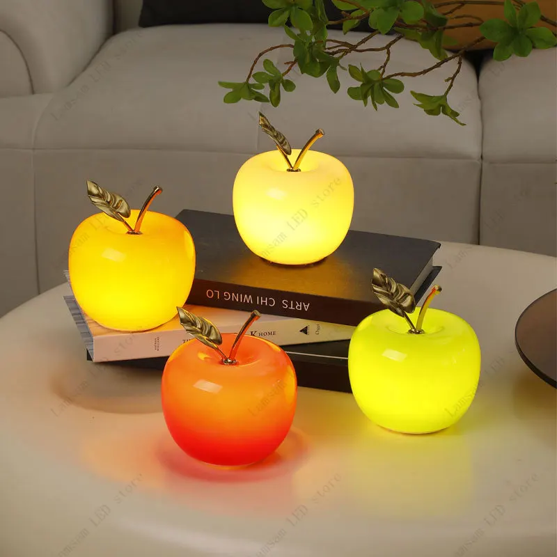 AAA 배터리로 작동하는 LED 사과 테이블 램프 과일 - Decor Lighting Cy 리뷰 및 가격