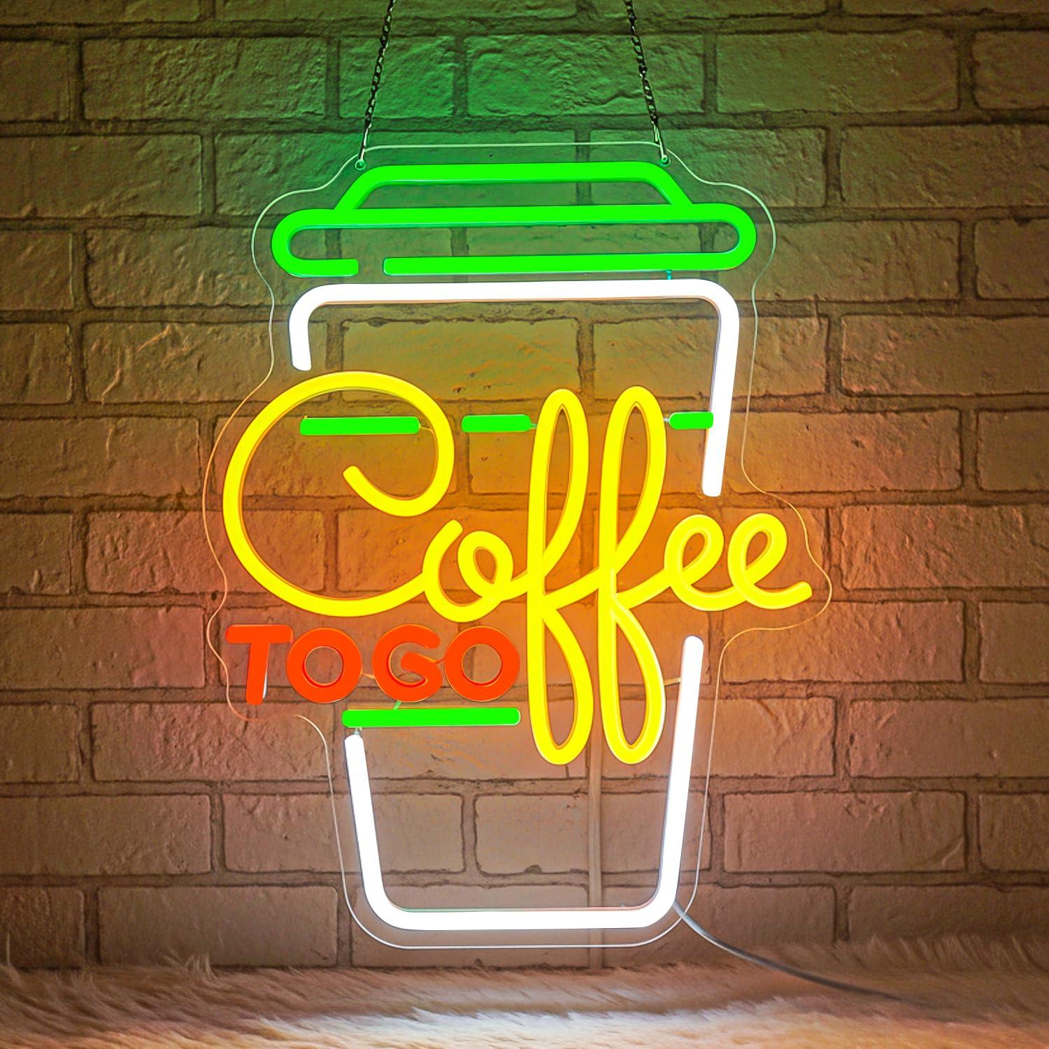 커피 네온 사인 USB 디밍 가능 LED 조명, 커피  - Restaurant Lighting Decoration 리뷰 및 가격