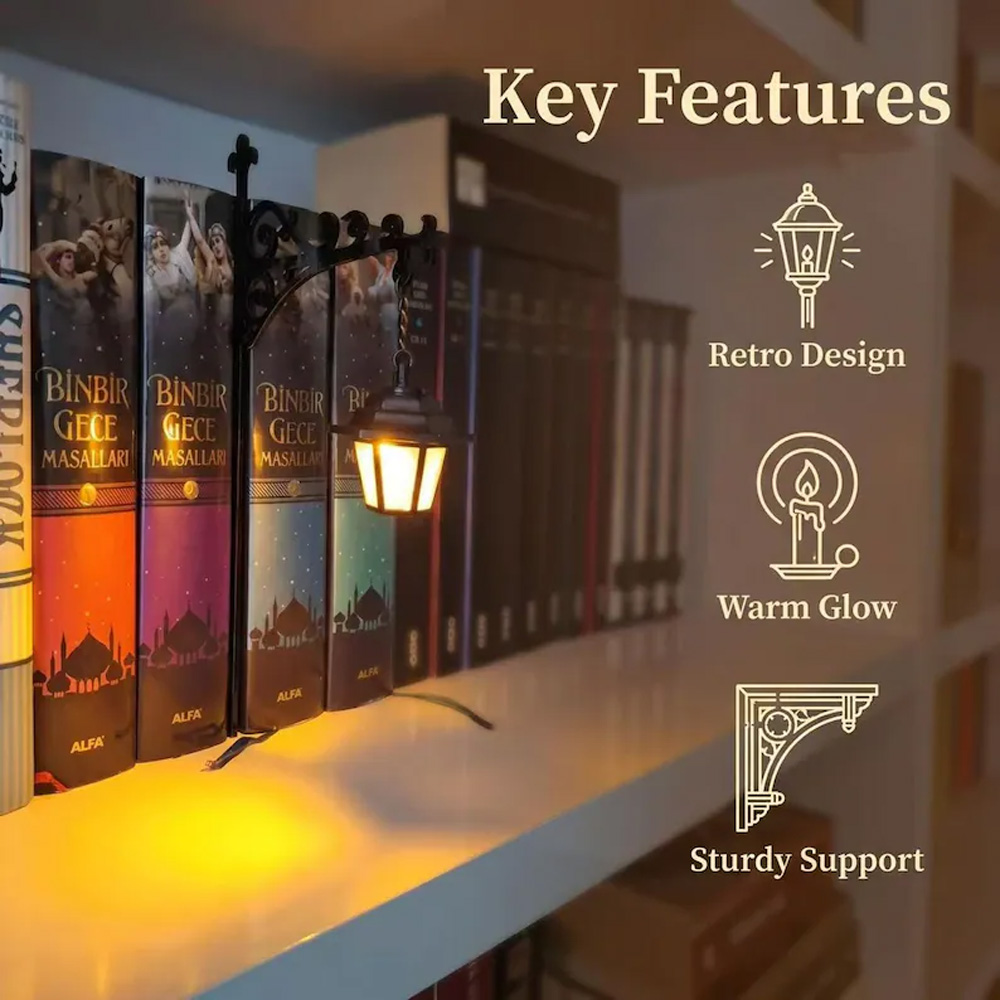 도서관 랜턴 장식용 책장 조명 레트로 도서관 랜턴 책장 - Lighting Decoration 리뷰 및 가격
