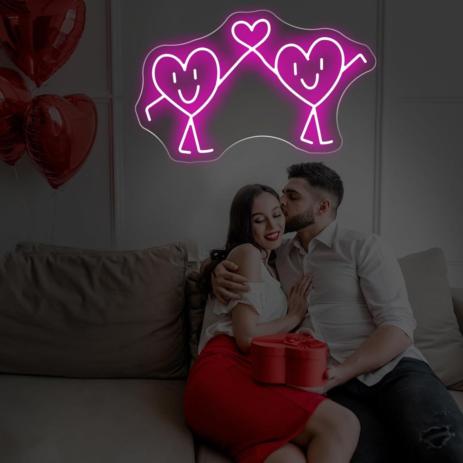 사랑 네온사인 USB 디밍 가능 LED 네온 조명, 결 - Wall Decor Lighting 리뷰 및 가격