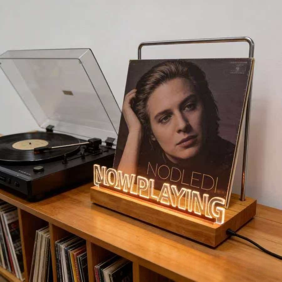 조명이 있는 아크릴 LP 디스플레이 스탠드, 따뜻한 백 - Lighting Decoration Stand 리뷰 및 가격