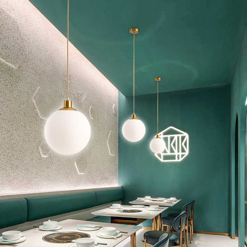 유리 볼 샹들리에 레스토랑 바 침대 옆 침실 의류 매장 - Restaurant Lighting Decoration 리뷰 및 가격