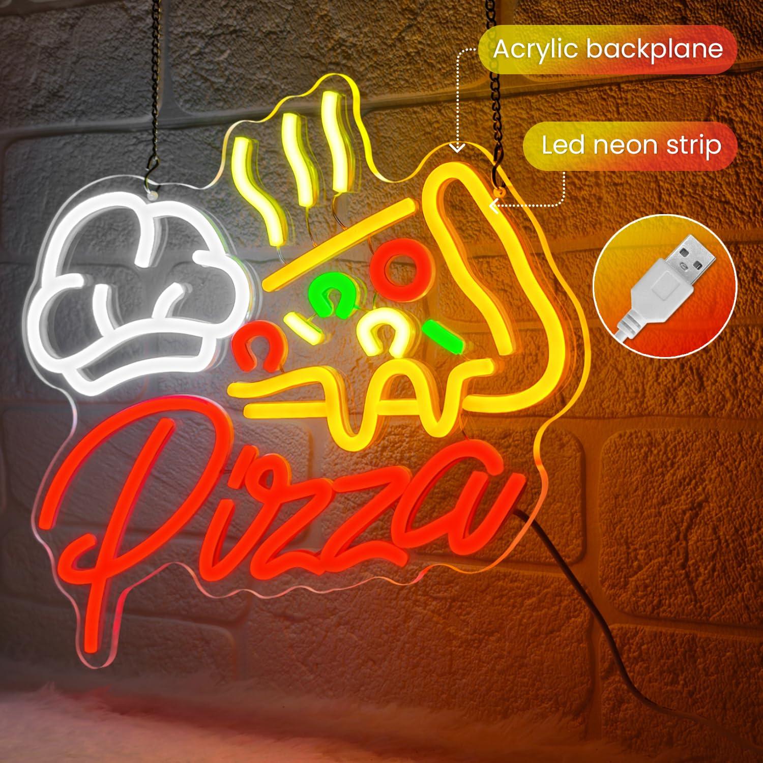 피자 네온사인 화려한 피자 LED 조명 피자 가게 사업 - Restaurant Lighting Decoration 리뷰 및 가격